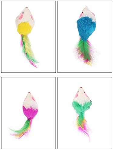 Cat Interactive Toy Stick Feather Wand With Small Bell Mouse Cage Toys Plastic Artificial Colorful Cat Teaser Toy Pet Supplies (Tpye5)