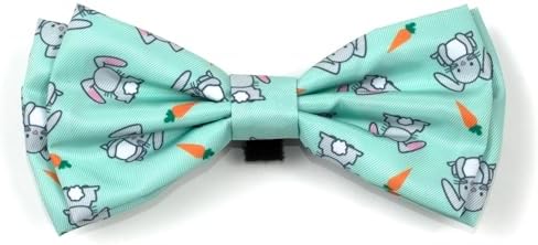 THE WORTHY DOG Spring Patterns Pet Bow Ties for Dogs & Cats, Bunnies