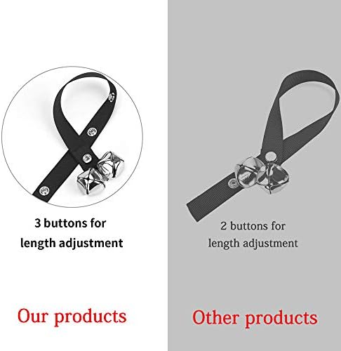 Luckyiren Upgraded Puppy Bells Dog Doorbells for Door Knob/Potty Training/Go Outside-Dog Bells for Puppies Dogs Doggy Doggie Pooch Pet Cat for Dog Lovers-Premium Quality-3 Snaps for Length Adjustment