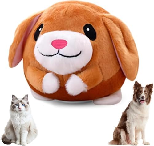 2026 New Active Moving Pet Plush Toy, Interactive Dog Toys, Rechargeable Squeaky Dog Ball Toy with Talking Sound, Washable Cartoon Pig Plush Toy