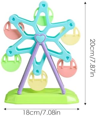 Parakeet Feeder, Bird Ferris Wheel Toy, Bird Toys for Parrots, Rotating Perch Foraging Interactive Feeder for Brain Game Smaller Bird