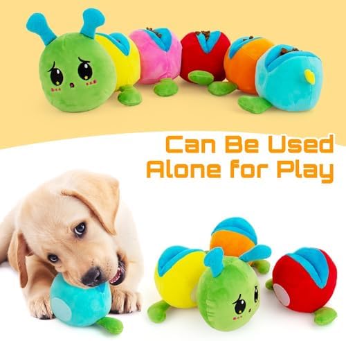 AWOOF Dog Snuffle Toy, Squeak Dog Toys for Stress Release & Boredom Relief, Dog Puzzle IQ Training, Snuffle Foraging Instinct Training, Detachable Puzzle Enrichment for Medium Small Dogs