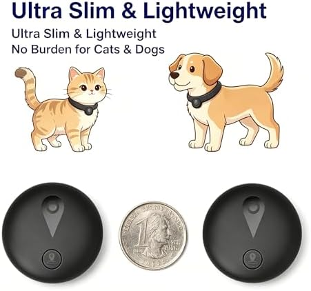 GPS Pet Tracker for Dogs & Cats | Apple Find My Compatible | No Monthly Fee | IP68 Waterproof | Real-Time Location Tracking