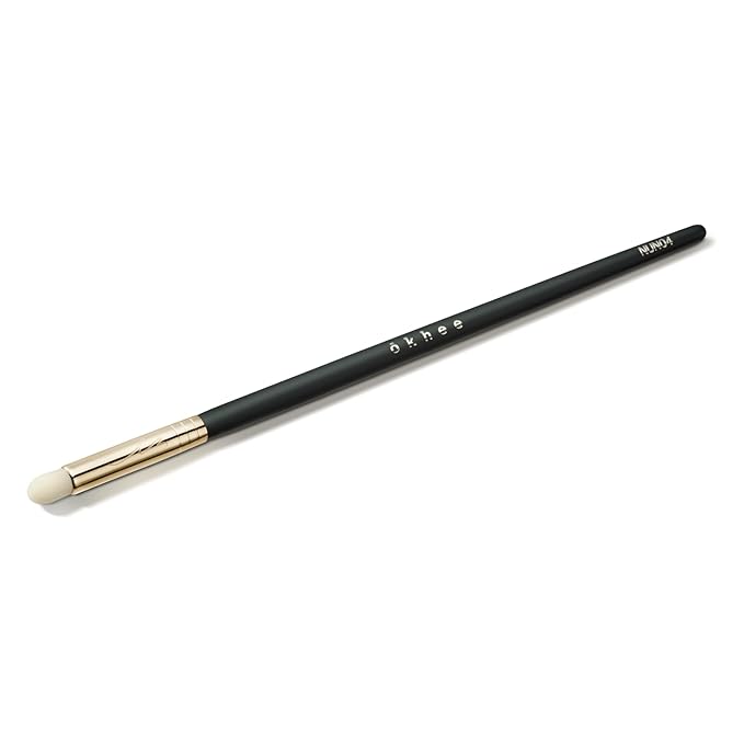 SOO ADOR okhee Pencil Brush NUN04 – Professional Korean Eye Makeup Brush, Bullet-Shaped Precision Smudge & Detail Eyeshadow Brush, Also for Watercolor Lip Blending