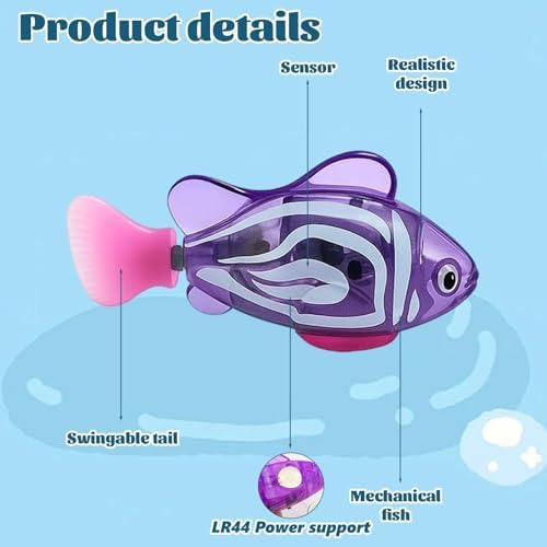 Robot Fish, Robotic Fish for Cats and Dogs, Pool Play (4 Pack)
