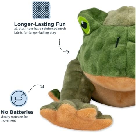 Tall Tails Plush Animated Moving Toy for Dogs, Frog