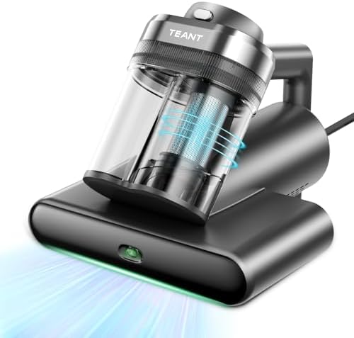 Teant Bed Mattress Vacuum, 18 kPa & Green Light Dust Detection, MV-Grey
