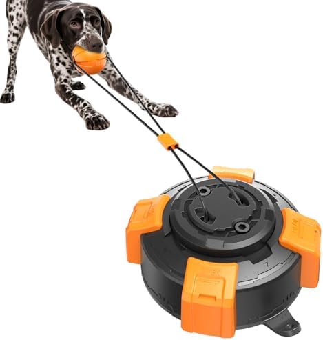 Interactive Suction Cup Dog Toy for Boredom Relief, Tug of War and Self Play with Rope and Rubber Ball, Dog Toys to Keep Them Busy Indoors Or Outdoors (bo)