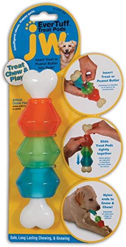 JW Pet Company EverTuff Nylon Treat Pod - Interactive Dogs Toy for Medium to Large Dog Breeds