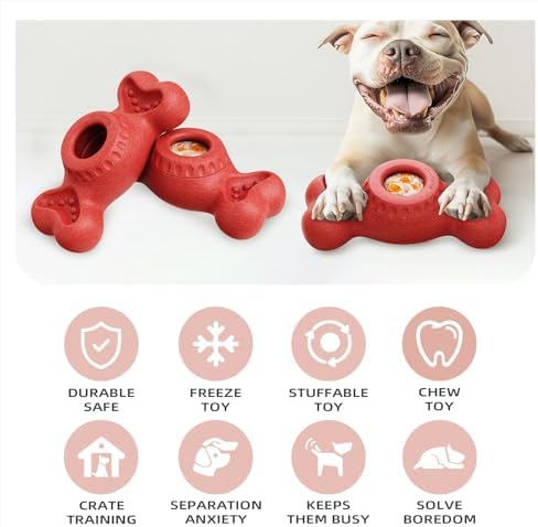 Frozen Dog Toy to Keep Them Busy, Though Dog Toys for Aggressive Chewers, Indestructible Dog Toy for Large Medium Small Breed, Chew Toys for Dogs Reduces Anxiety & Solve Boredom