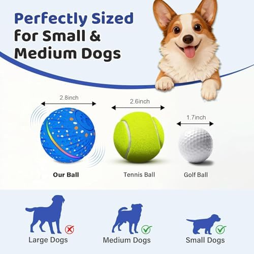 Smart Interactive Dog Toys Ball for Aggressive Chewers Small Medium Dogs