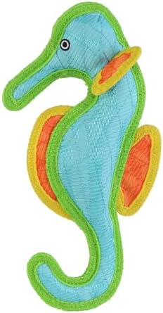 Tuffy® - DuraForce® : Seahorse Dog Toy: Ultra Durable Plush Toy with Multiple Layers & Reinforced Seams, Washable and Floats, DuraForce® Construction