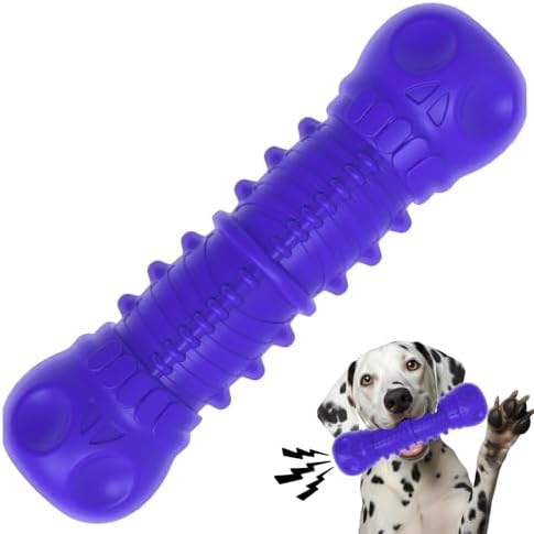 ZIKATON Dog Squeaky Toys for Aggressive Chewers, Durable Chew Toys for Large Medium Breed Dog, Tough Durable Dogs Toys with Natural Rubber