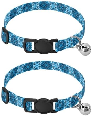 Abstract Shapes Shades Cat Collars with Bell 2 Pack Cat Collar Adjustable 10.6 to 17.1 Inches