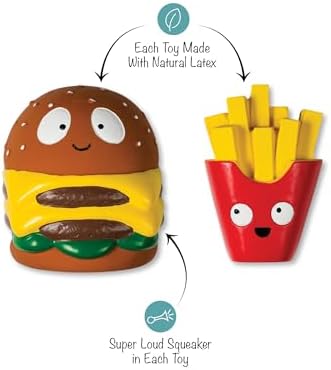 Fringe Studio Dog Toy Set, Big Buns, Small Fry, 2Pc Mini Latex, Pet Shop Collection (368013)