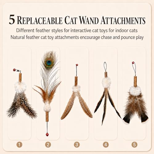 Cat Wand Toys, Cat Fishing Pole Toy, Super Feather Kitty Toys