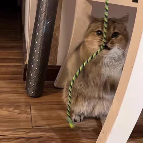 Cat Wand Toys 3 PCS String Kitten Toys Hemp Rope Kitten Stick Teaser Wand