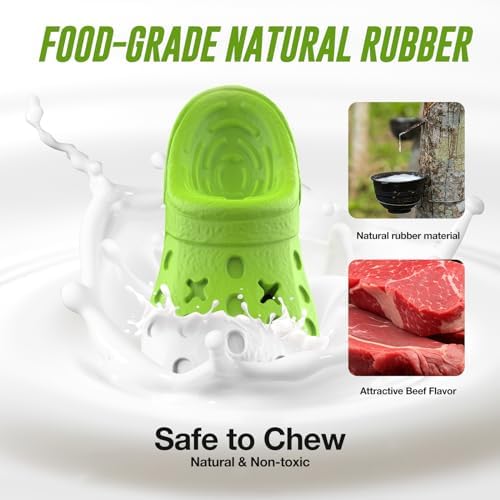 RUXAN Dog Toys for Aggressive Chewers, Indestructible Dog Toys for Large Dogs, Durable Tough Dog Chews Natural Rubber Interactive Dog Chew Toy with Bleef Flavor