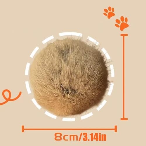 3pcs Rabbit Fur Ball Cat Toy, Soft Fur Fluffy Catnip Toy Ball, Fluffy Catnip Toy Ball, Washable, Chasing Fun, Kickball and Games, Suitable for Indoor Sports
