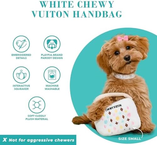 Haute Diggity Dog Chewy Vuiton Handbag Plush Dog Toy, Designer Parody Toy
