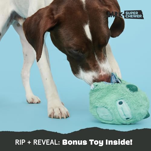 BarkBox Aurora Beast Super Chewer Dog Toy for Aggressive Chewers, Durable Natural Rubber with Soft Exterior Built for Tough Play and Long-Lasting Fun