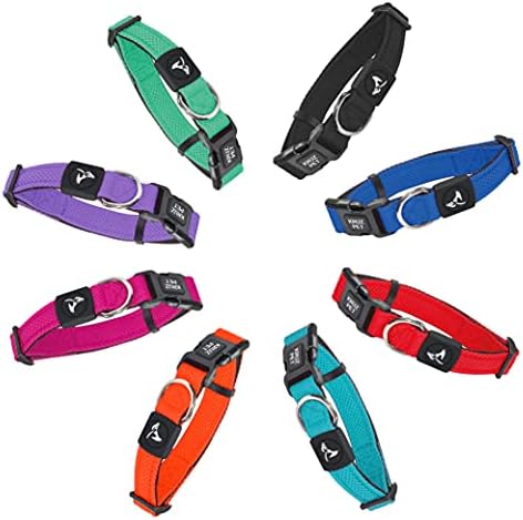 Dog Collar for Large Dogs (Width- 1.5", Neck - 20.5"-31.5") | Adjustable Padded Red Dog Collar with Heavy Duty D-Ring | Soft Comfortable Fit for Large Dogs | Red, X-Large