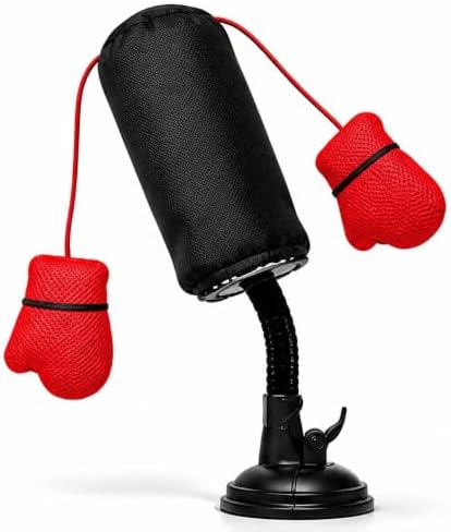MOYEE Cat Punching Bag Toy, Interactive Punch Cat Toy with Dangling Boxing Gloves, Sturdy ABS Suction Cup Base Wobble Cat Boxing Toy for Indoor Cats Exercise & Mental Stimulation