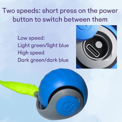 2026 Upgraded Self-Moving Cat Toy Ball with Tail (2-Pack) for Indoor Cats