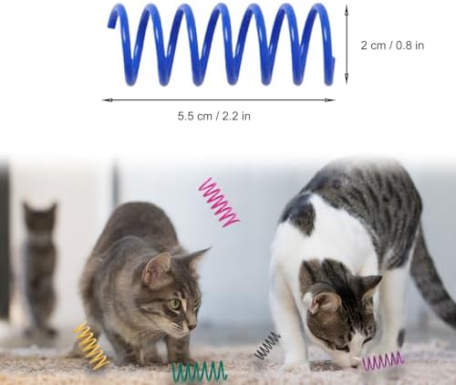 48PCS 12Colors Cat Spring Toys for Indoor Cats