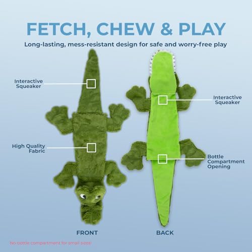 Best Pet Supplies Squeaky Dog Toys with Soft Durable Fabric for Small, Medium and Large Pets Interactive Toy for Indoor Play, Supports Active Biting and Play - 4 Figures, Small