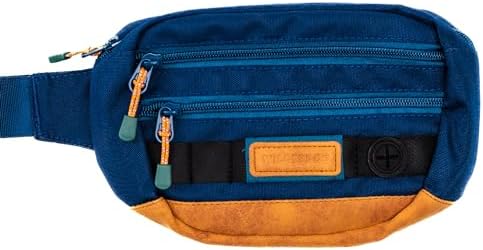 Wilderdog Utility Fanny Pack stores Treats, Balls, Keys in 3 Pockets with adjustable strap and Poop Bag dispenser (Pacific Blue)