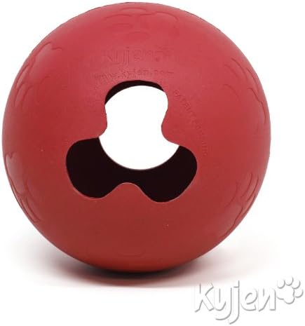 Outward Hound Kyjen 2452 Ball-In-Ball Dog Toy Interactive Puzzle Rubber Tennis Ball Dog Toy, Large, Red