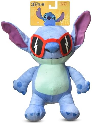Disney for Pets Lilo and Stitch Sunglasses Plush Dog Toy, 8 Inch