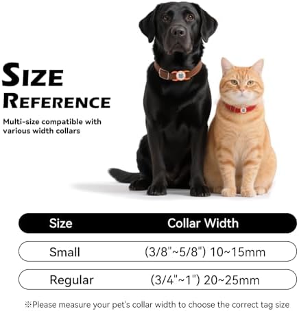 QR Code Dog Tag with NFC, Personalized Pet ID Tag, Silent Silicone Dog ID Tag, Modifiable Pet Online Profile, Multiple Emergency Contact, Scan QR Code Send Location Email (Small, Orange)