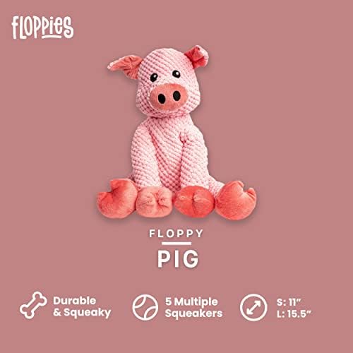 fabdog, inc. Floppy Pig Dog Toys (Large), Small Breeds