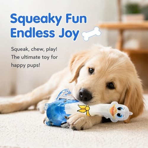 Molaxpet Funny Squeaky Dog Toy Cute Costumed Duck Design Chew Toys for Pet