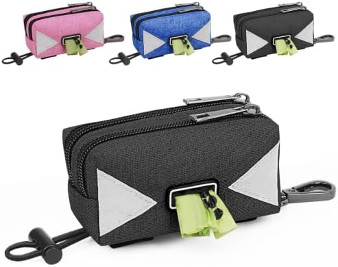 Dog Poop Bag Holder for Leash, Black