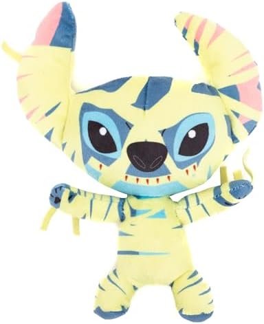 Buckle-Down Disney Squeaky Plush Dog Toy for Large, Medium & Small Dogs, Lilo and Stitch Halloween Mummy Stitch Full Body Pose, 7.5" x 6.0"