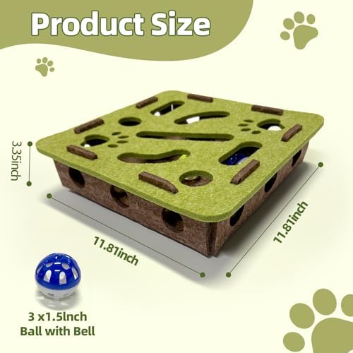 Cat nail file enrichment box，Cat Toy Box for Indoor Cats and Kittens