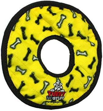 TUFFY® : (2 Pack No Stuff Ring Dog Toy: Ultra Durable Plush Toy with Multiple Layers & Reinforced Seams, Washable and Floats, Original Construction