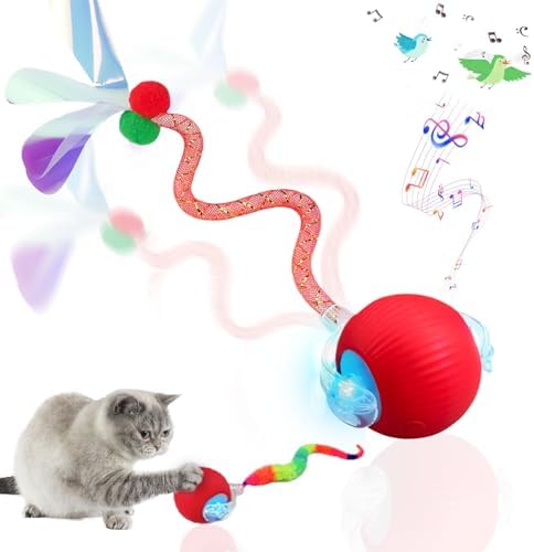 Interactive Cat Toy Ball, Smart Moving Pet Toy for Cats & Dogs | cat toys for indoor cats | speedy tail 2.0 cat toy|cat teaser toy|interactive motion activated cat toys| stimulating cat toys