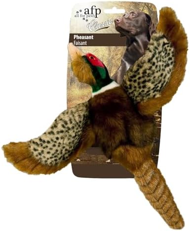 ALL FOR PAWS Dog Interactive Pheasant Toys, Squeaky Dog Toys, Stuffed Animal Dog Hunting Plush Toy, Large