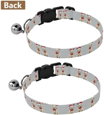 Christmas Dogs Santa Gray Adjustable Buckle Cat Collars 2 Pack Collar for Cats