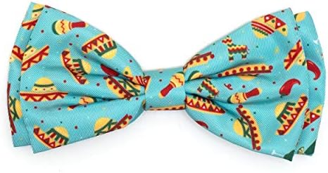 THE WORTHY DOG Spring Patterns Pet Bow Ties for Dogs & Cats, Cinco de Mayo