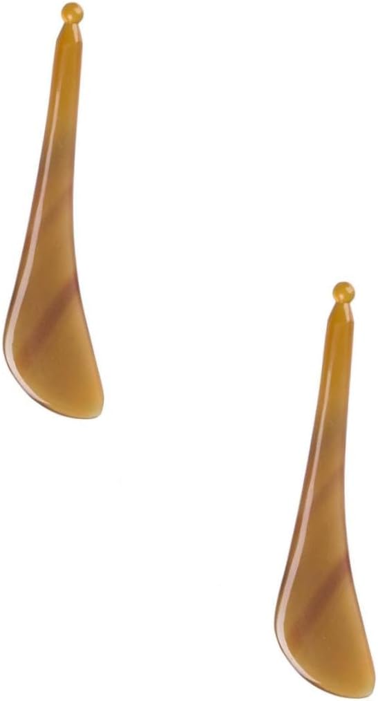 Beaupretty 2pcs Manual Scraping Plate Smooth Gua Massage Tool for Face Eyes Finely Polished Lightweight and Comfortable to Use for Relaxation and Skin Care