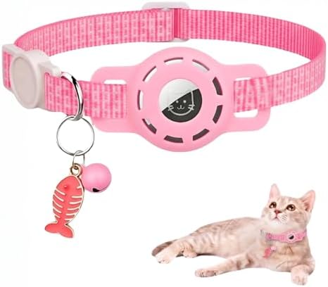 AirTag Cat Collar, Breakaway Reflective Adjustable Kitten Collar