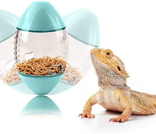 ALI2 Lizard Feeder Toys Bearded Dragon Enrichment Reptile Interactive Rugby Shape Toy for Bearded Dragon, Lizard, Gecko and Small Animals