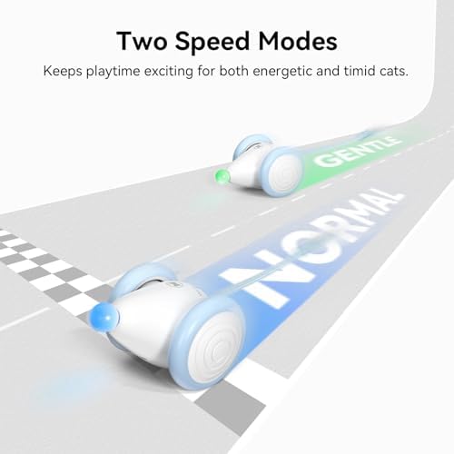 Cheerble Interactive Cat Toys for Indoor Cats, Automatic Moving Kitten Toys, Wicked Mouse Neo Cat Toy with Tail & Lights, Pet Cat Supplies, Rechargeable Cat Toys for Bored Indoor Adult Cats