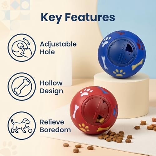 Adjustable Dog Treat Dispensing Toy, 1, Blue