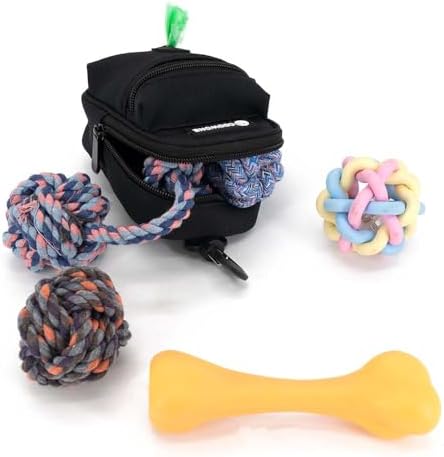 Dog Treat Pouch Dog Poop Bag Holder for Leashes, Pets Snack Container With Inner Small Bag, Puppy Supplies Perfect for Training and Walking - Hands Free Dog Waste Bag Dispenser -Dog Travel Accessories